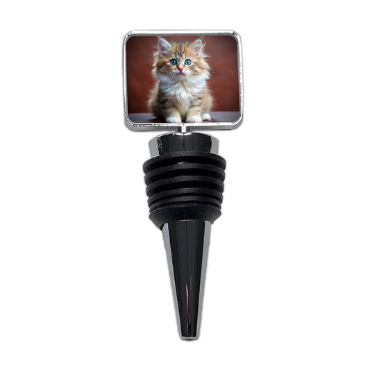 Ragamuffin Cat Kitten Photo Wine Bottle Stopper