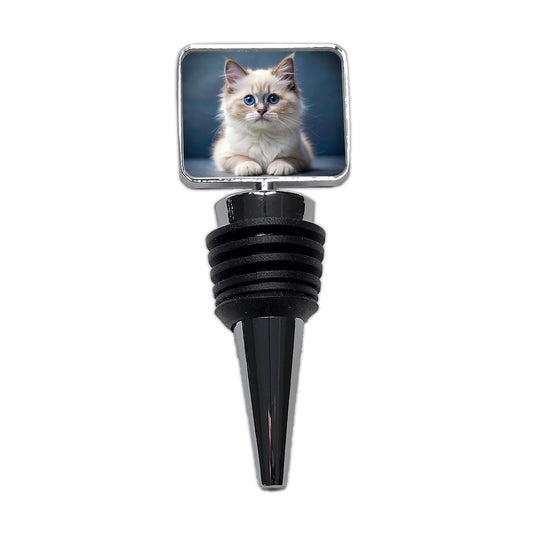 Ragdoll Cat Kitten Photo Wine Bottle Stopper