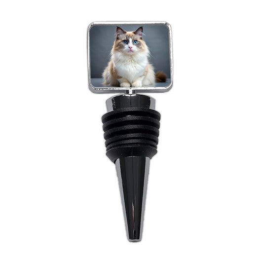 Ragdoll Cat Photo Wine Bottle Stopper