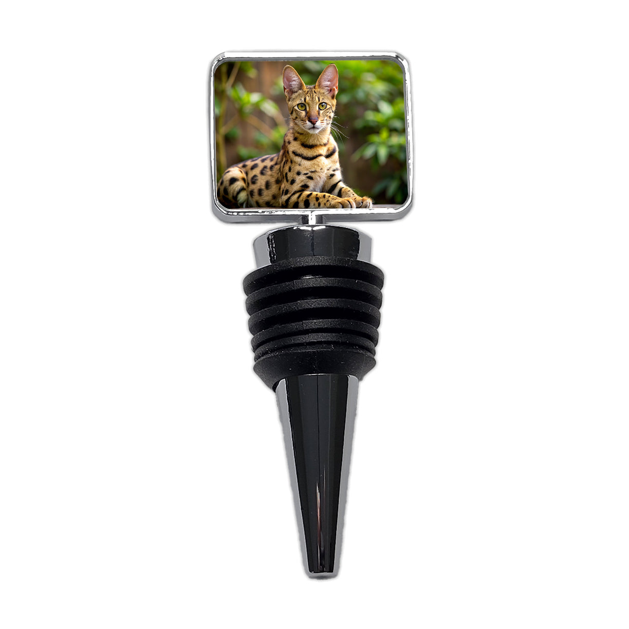Savannah Cat Photo Wine Bottle Stopper