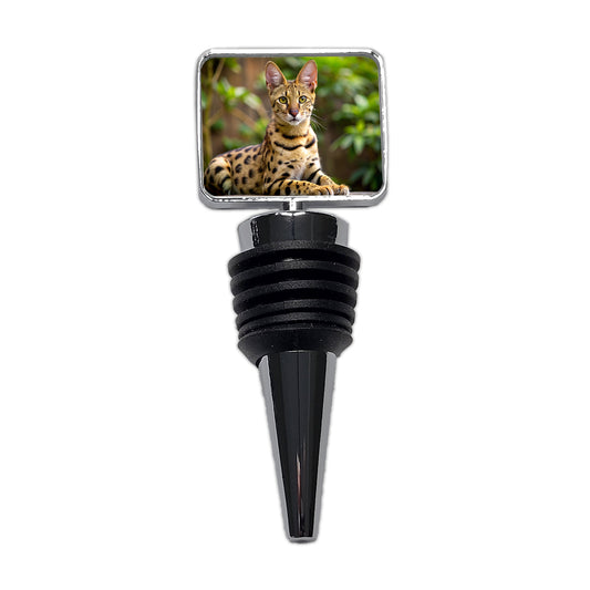 Savannah Cat Photo Wine Bottle Stopper