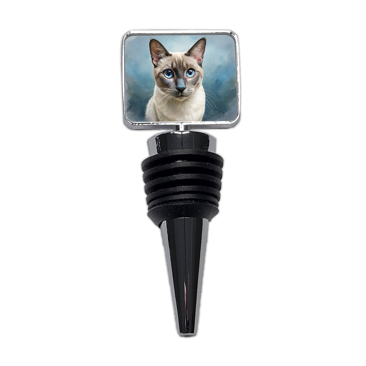 Tonkinese Cat Illustration Wine Bottle Stopper