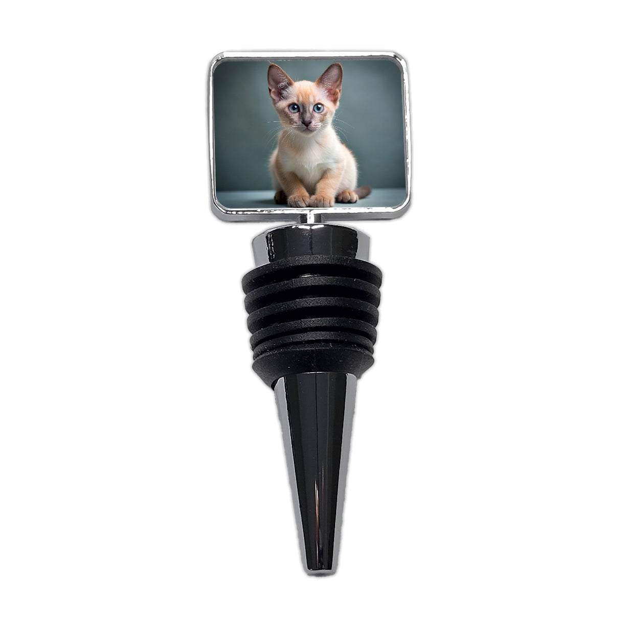Tonkinese Cat Kitten Photo Wine Bottle Stopper