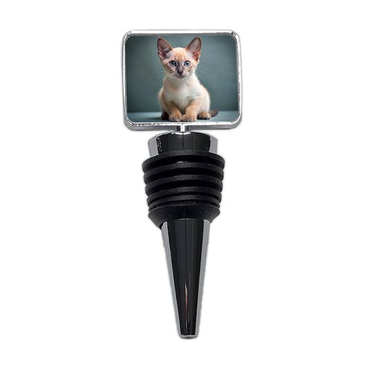 Tonkinese Cat Kitten Photo Wine Bottle Stopper