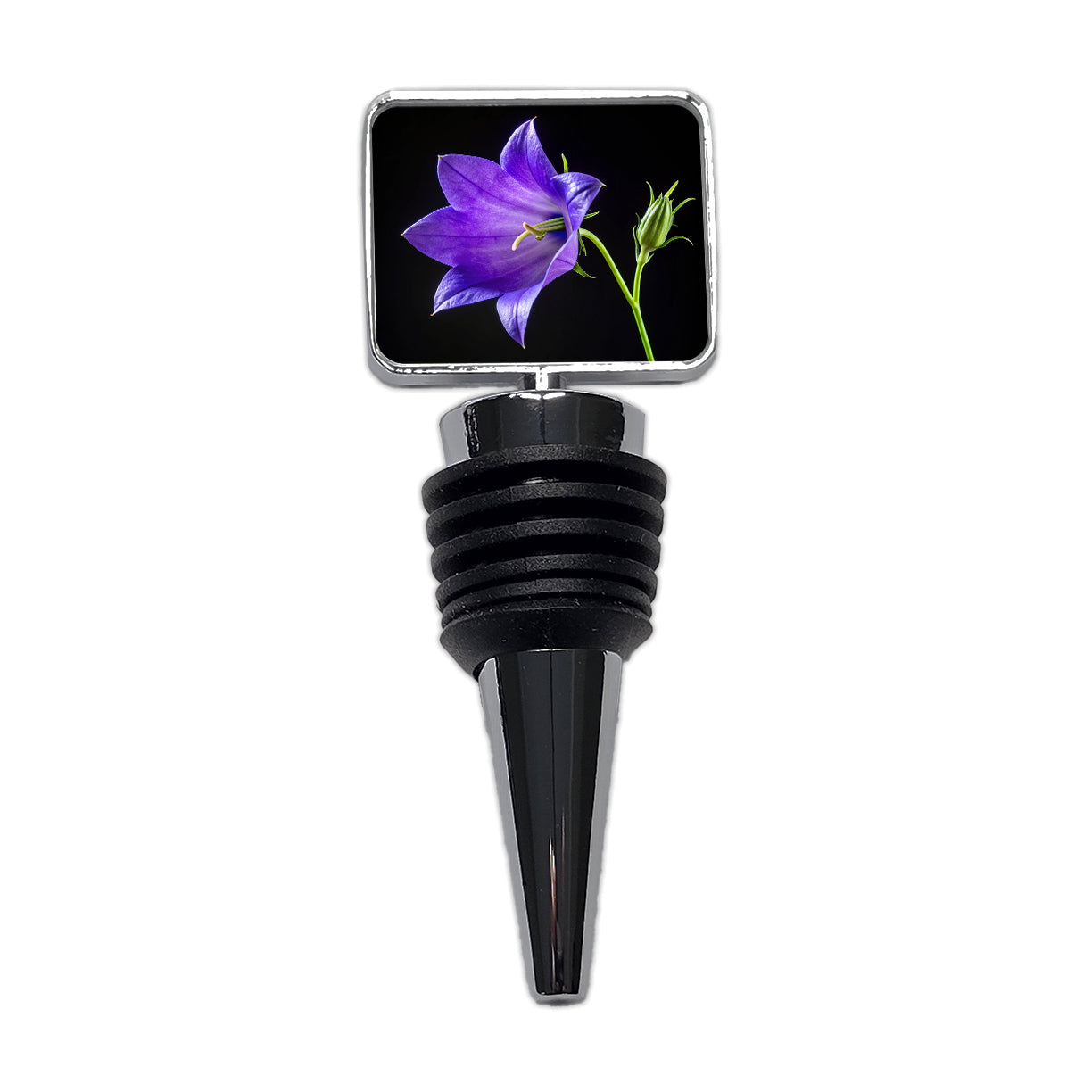 Bellflower Purple Flower Photo Wine Bottle Stopper