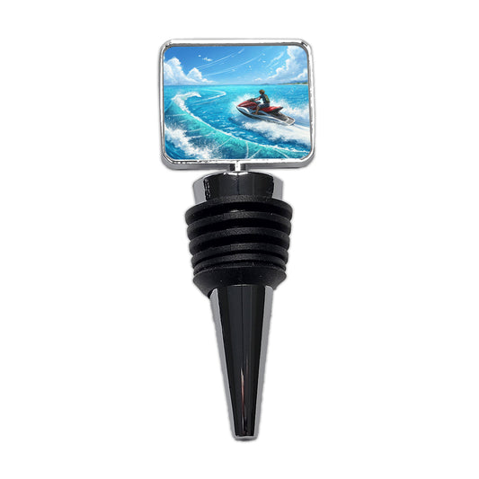 Jet Ski Skiing On Vacation Wine Bottle Stopper