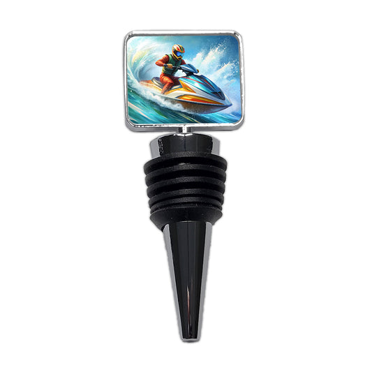 Jet Ski Skiing Racing Wine Bottle Stopper