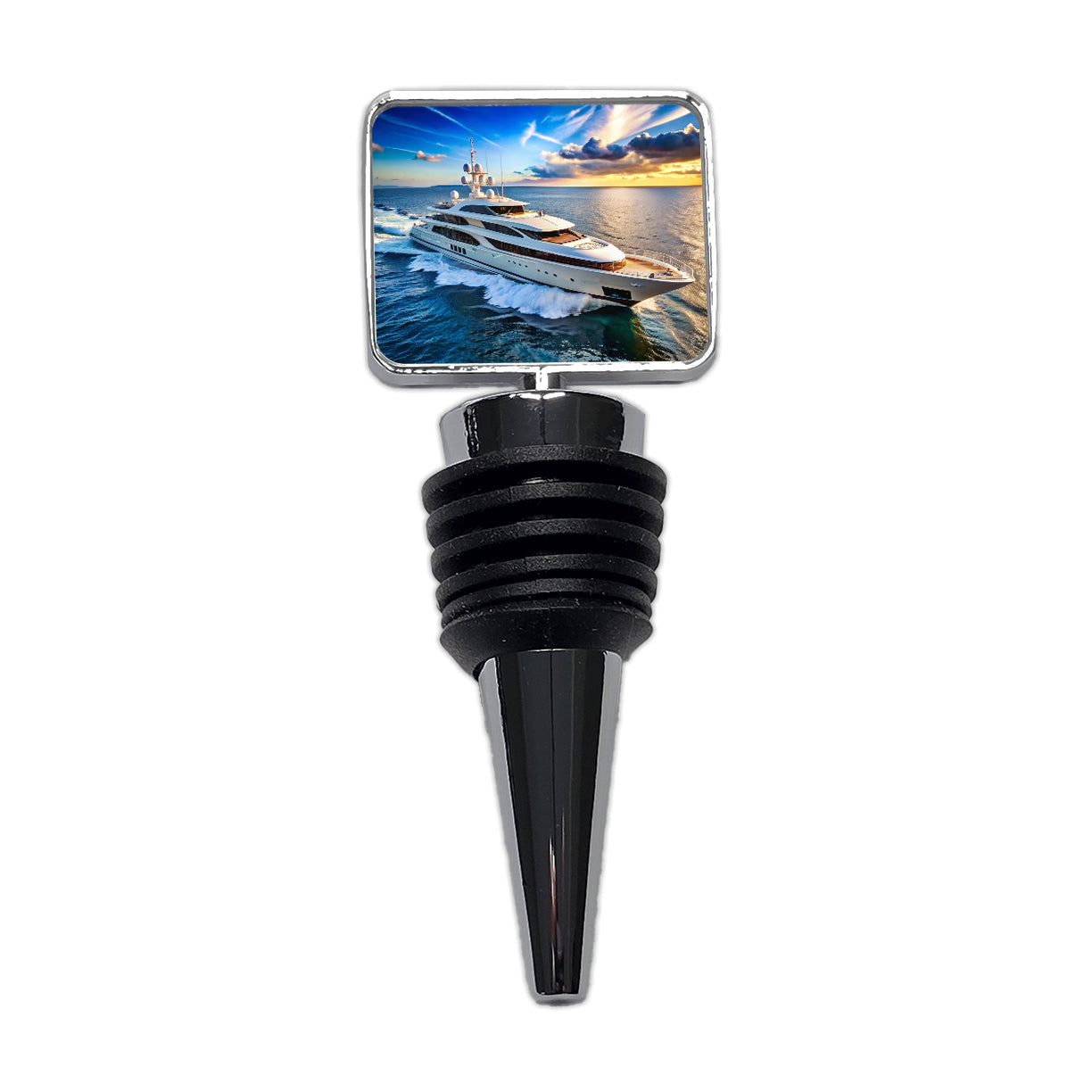 Luxury Yacht Ship At Sea Wine Bottle Stopper