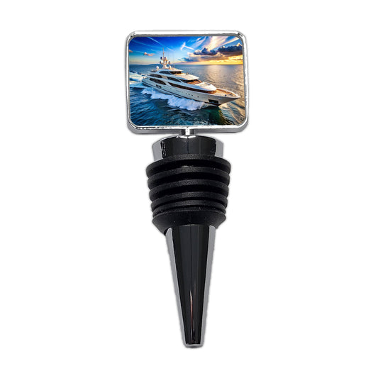 Luxury Yacht Ship At Sea Wine Bottle Stopper