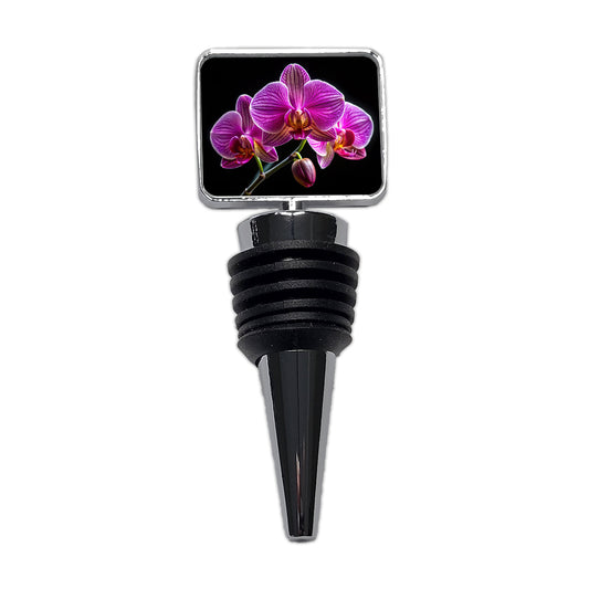 Orchid Flower Photo Wine Bottle Stopper