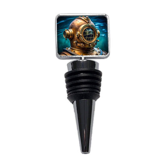 Retro Diving Helmet Suit Underwater Wine Bottle Stopper