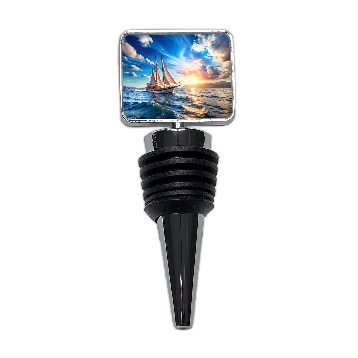 Sailboat On The Ocean Wine Bottle Stopper