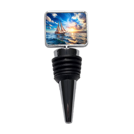 Sailboat On The Ocean Wine Bottle Stopper