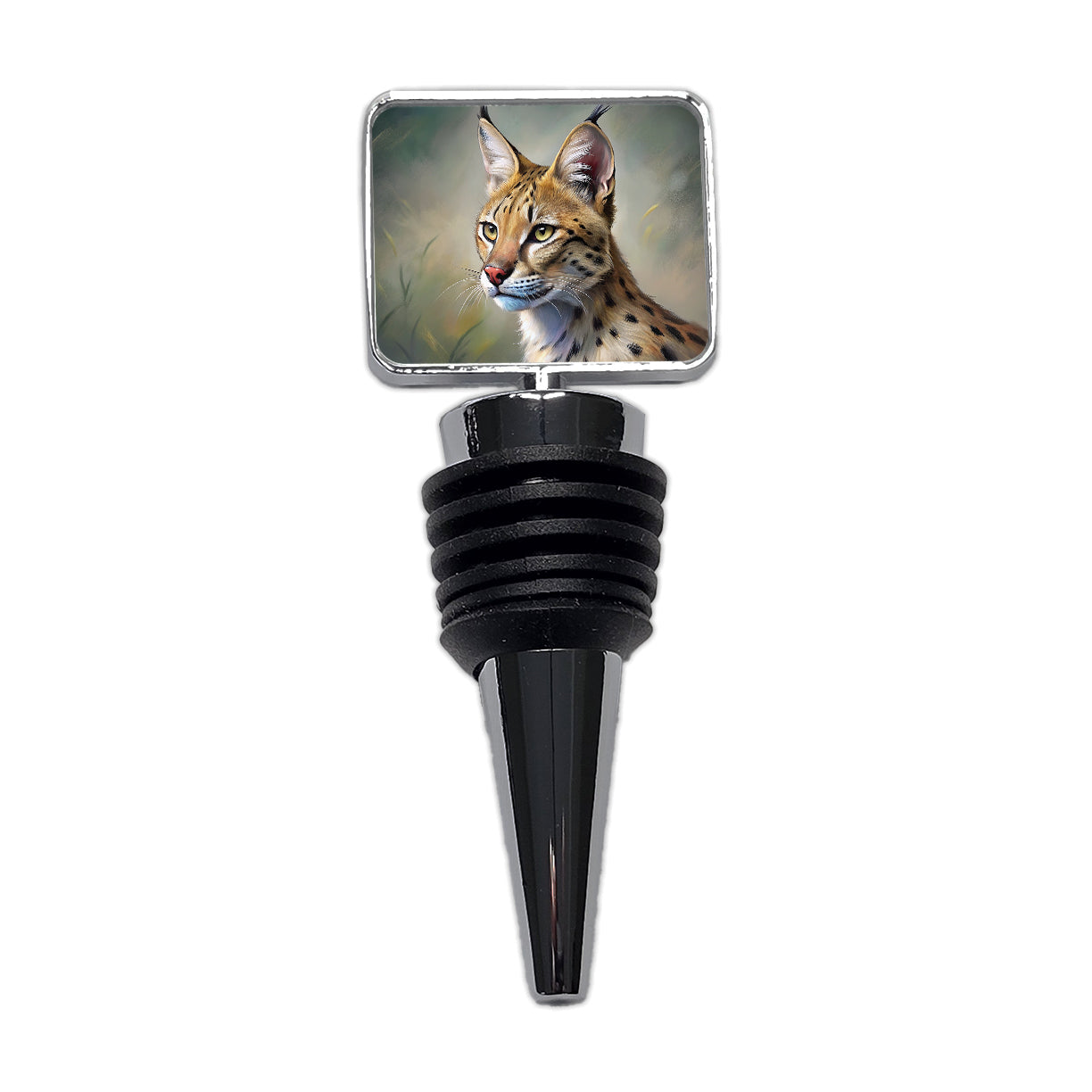 Serval Wild Cat Illustration Wine Bottle Stopper