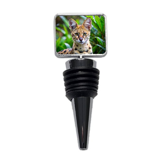 Serval Wild Cat Photo Wine Bottle Stopper