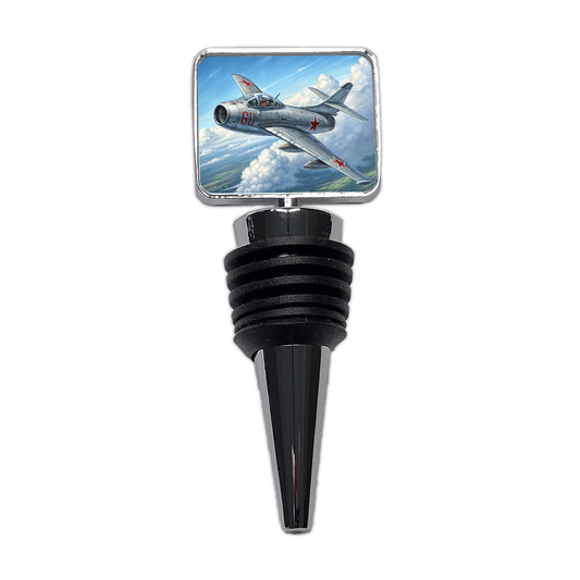 MiG-15 Russian Fighter Jet Plane Wine Bottle Stopper