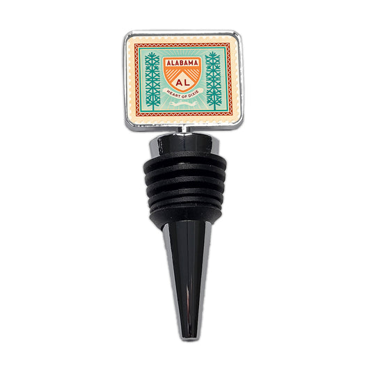 Alabama AL State Heart of Dixie Travel Vacation Stamp Wine Bottle Stopper