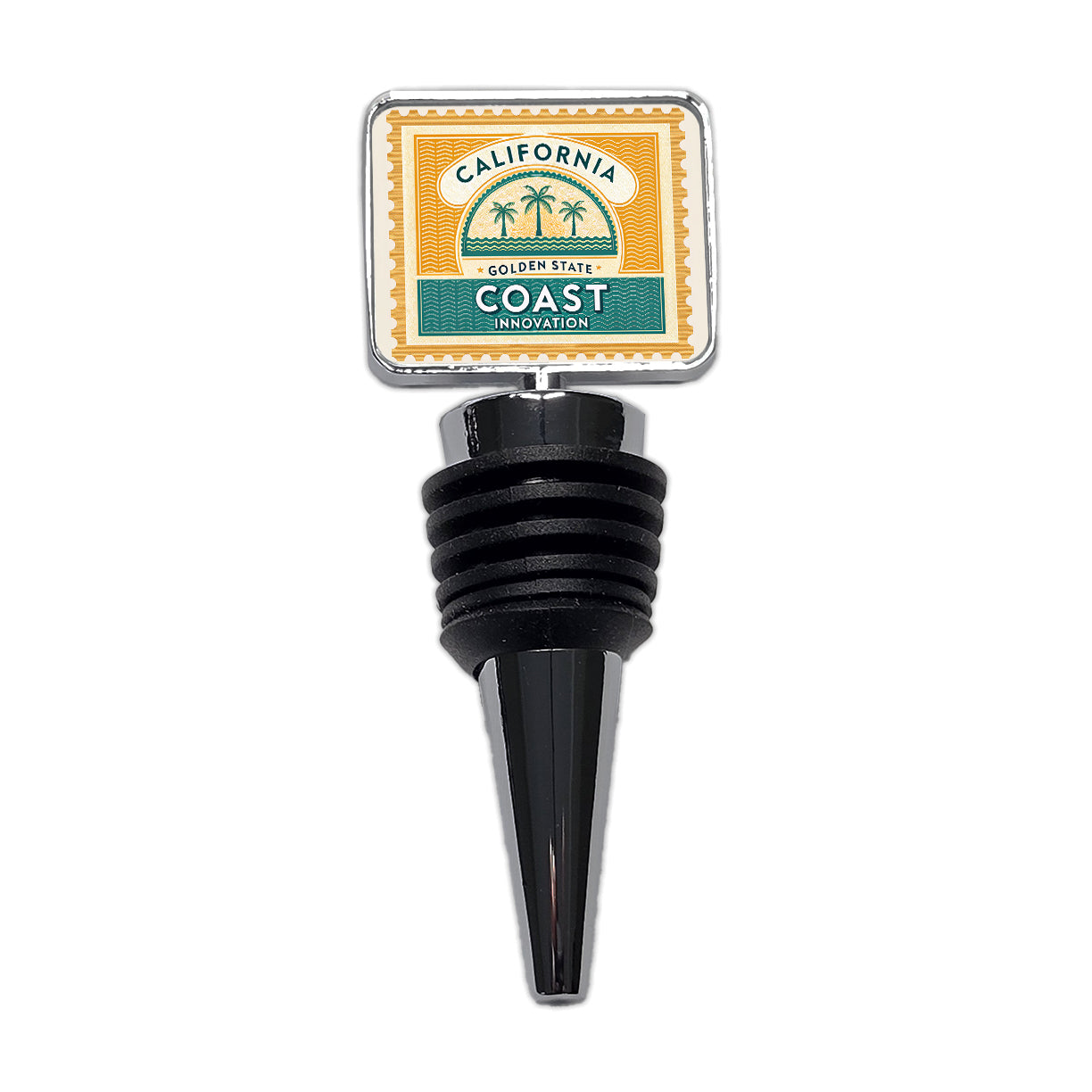 California CA Golden State Coast Innovation Travel Vacation Stamp Wine Bottle Stopper