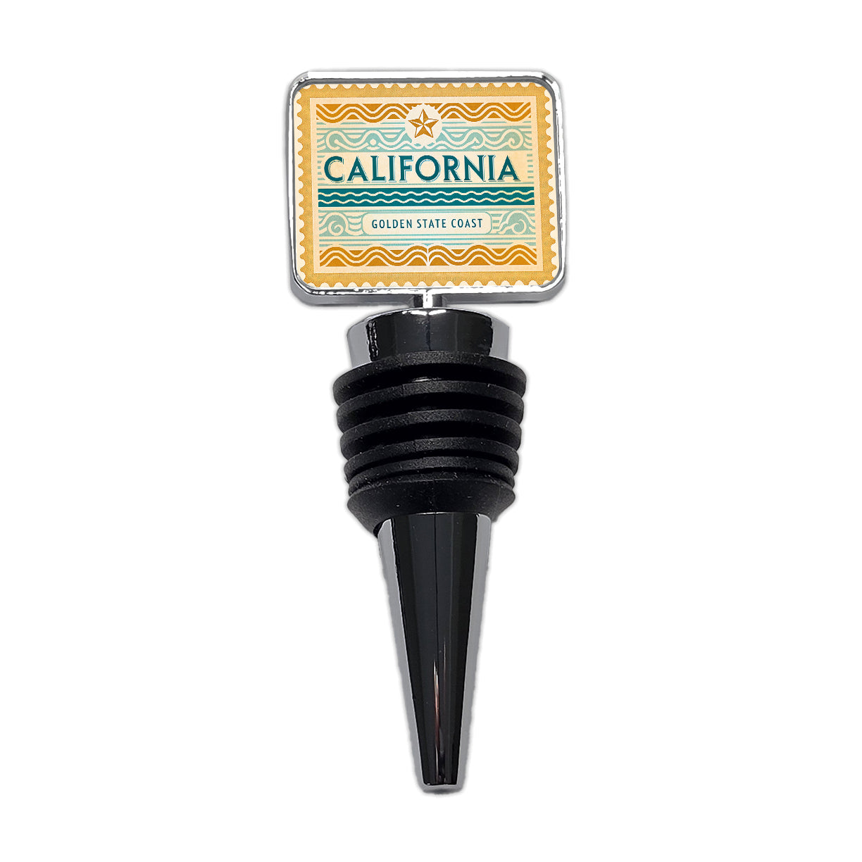 California CA Golden State Coast Travel Vacation Stamp Wine Bottle Stopper