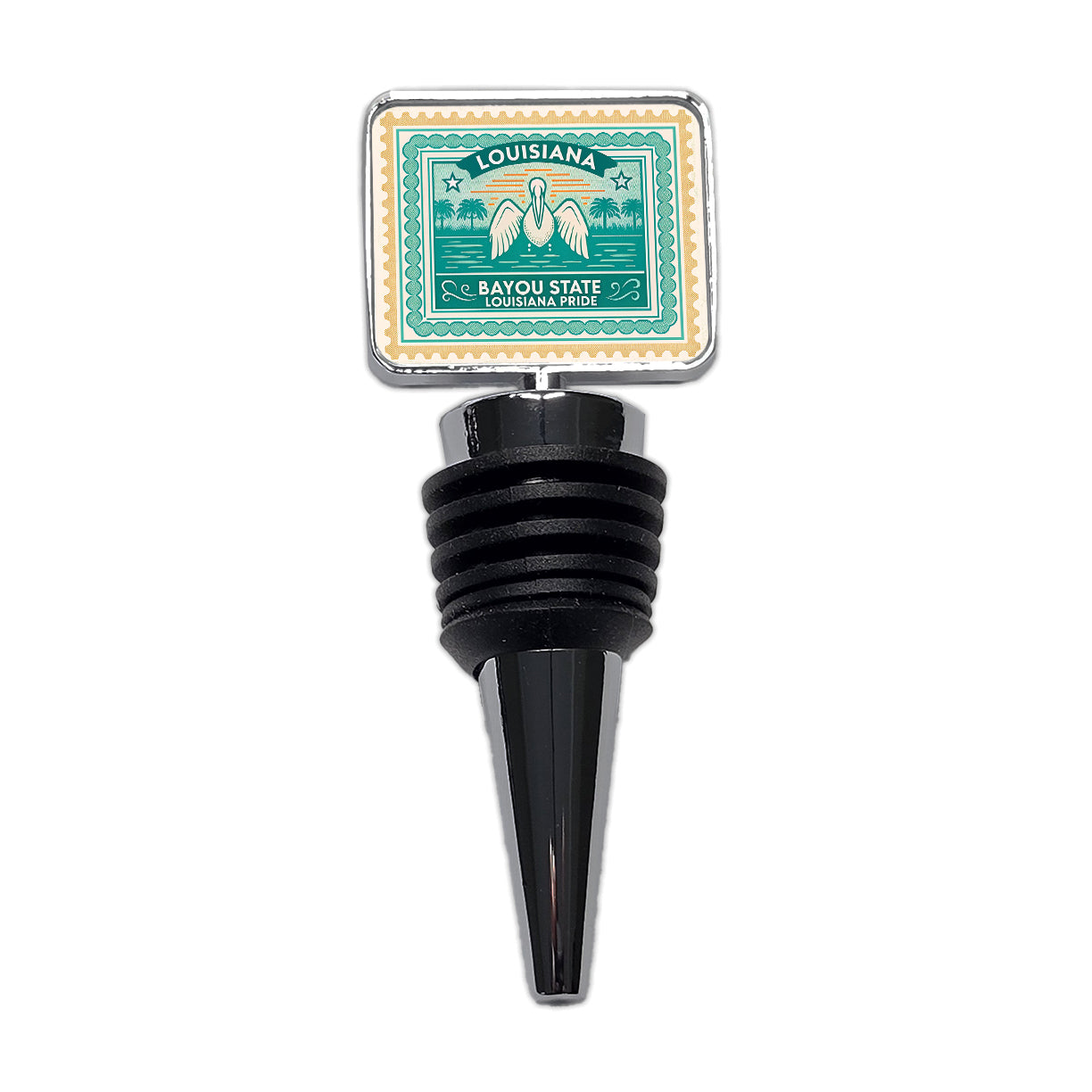 Louisiana LA Bayou State Travel Vacation Stamp Wine Bottle Stopper