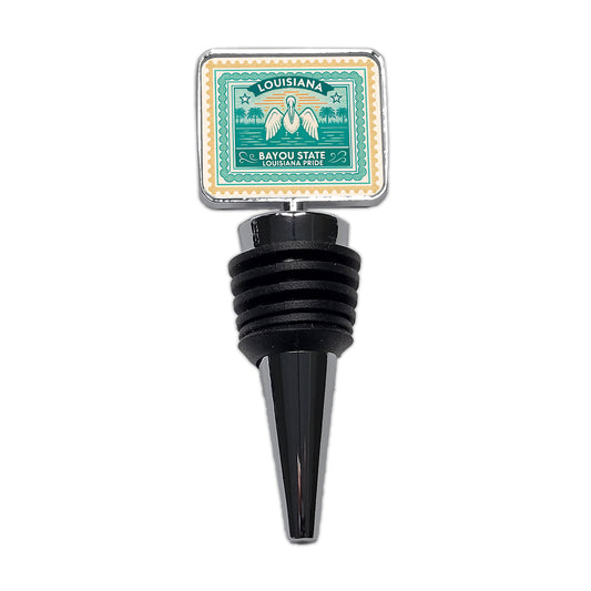 Louisiana LA Bayou State Travel Vacation Stamp Wine Bottle Stopper