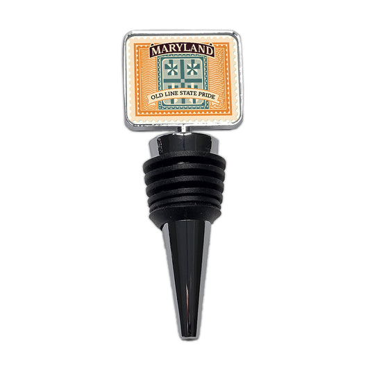 Maryland MD Old Line State Travel Vacation Stamp Wine Bottle Stopper