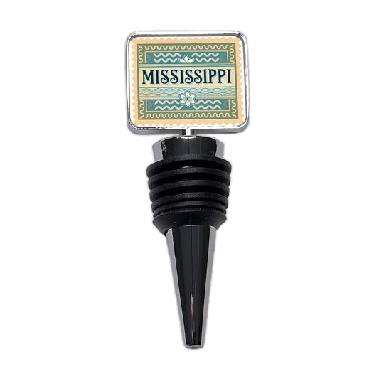 Mississippi MS State Travel Vacation Stamp Wine Bottle Stopper