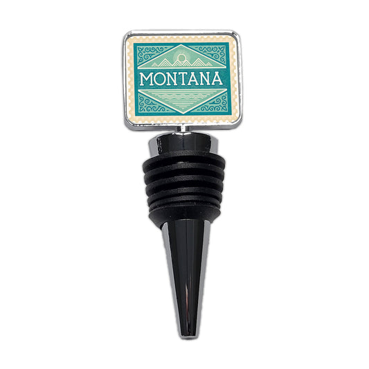 Montana MT State Travel Vacation Stamp Wine Bottle Stopper
