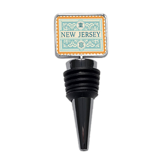 New Jersey NJ State Travel Vacation Stamp Wine Bottle Stopper