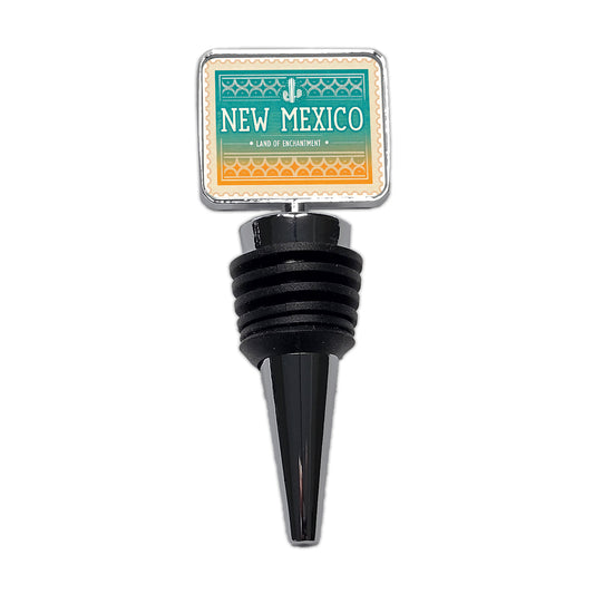 New Mexico NM Land of Enchantment State Travel Vacation Stamp Wine Bottle Stopper