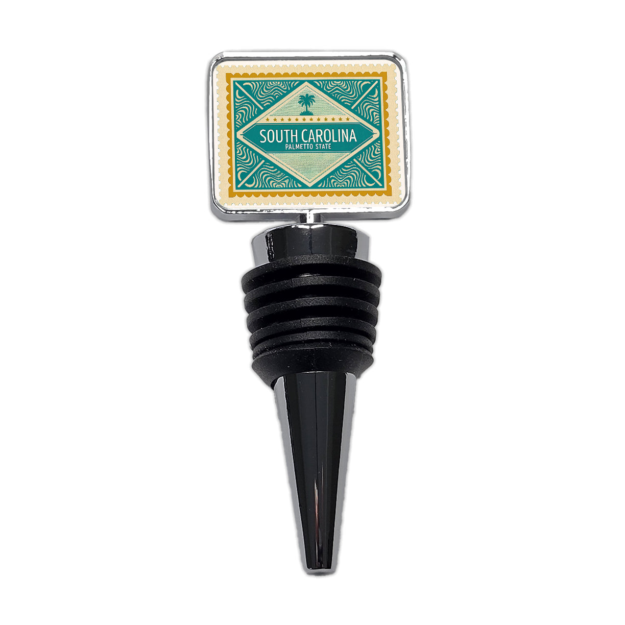 South Carolina SC Palmetto State Travel Vacation Stamp Wine Bottle Stopper
