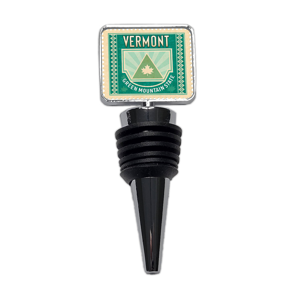Vermont VT Green Mountain State Travel Vacation Stamp Wine Bottle Stopper