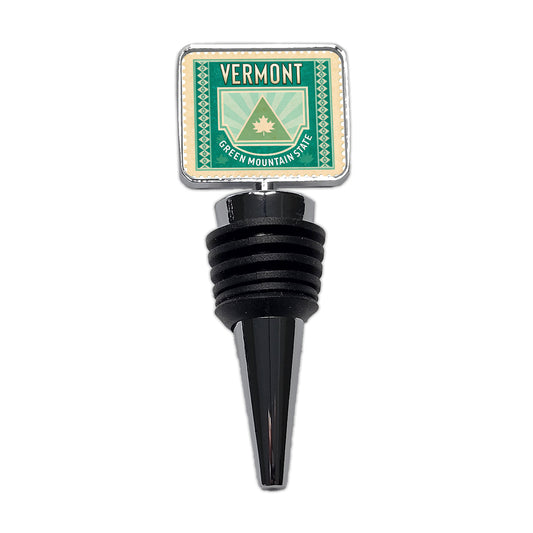 Vermont VT Green Mountain State Travel Vacation Stamp Wine Bottle Stopper