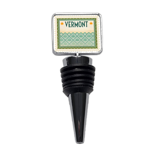 Vermont VT State Travel Vacation Stamp Wine Bottle Stopper