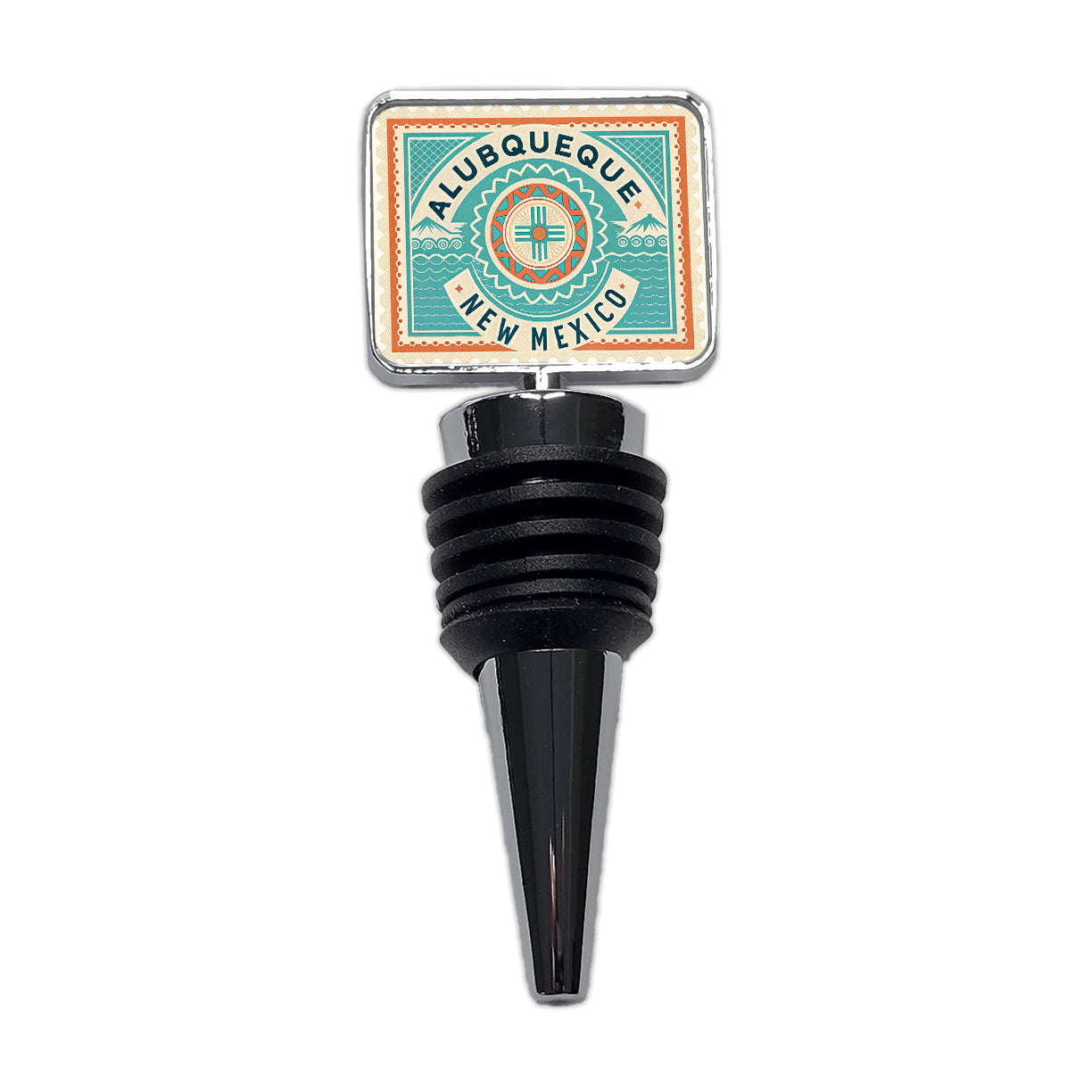 Albuquerque NM New Mexico Travel Vacation Stamp Wine Bottle Stopper
