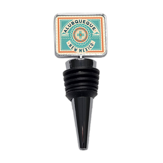 Albuquerque NM New Mexico Travel Vacation Stamp Wine Bottle Stopper