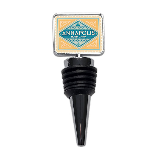 Annapolis MD Maryland Travel Vacation Stamp Wine Bottle Stopper
