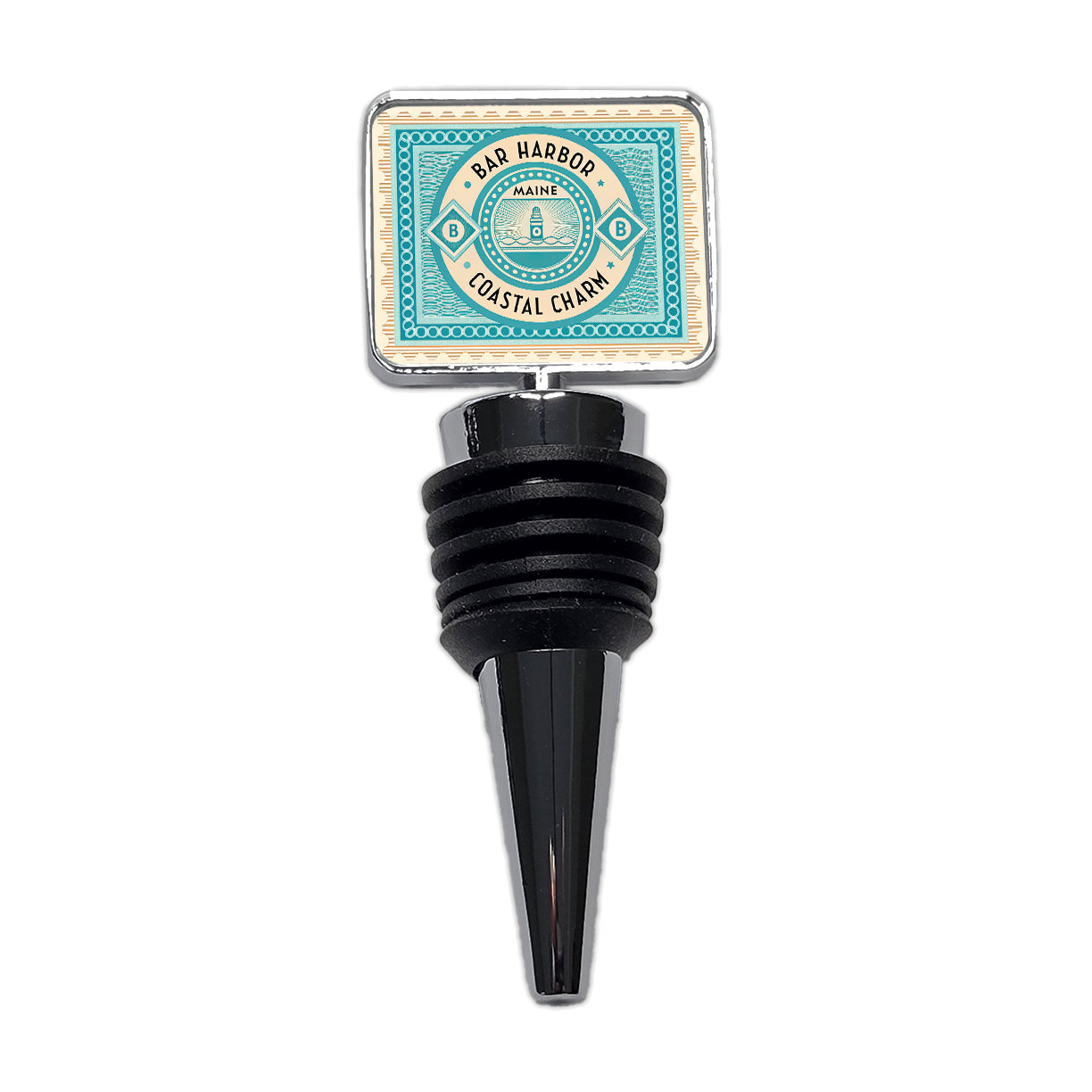 Bar Harbor ME Maine Travel Vacation Stamp Wine Bottle Stopper