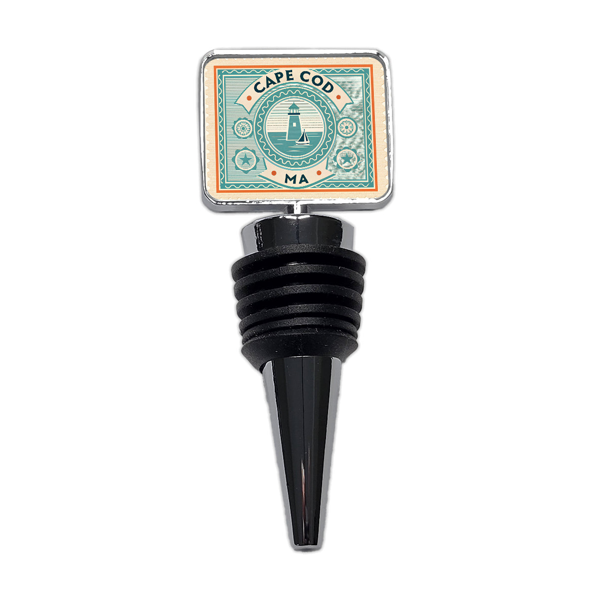 Cape Cod MA Massachusetts Travel Vacation Stamp Wine Bottle Stopper