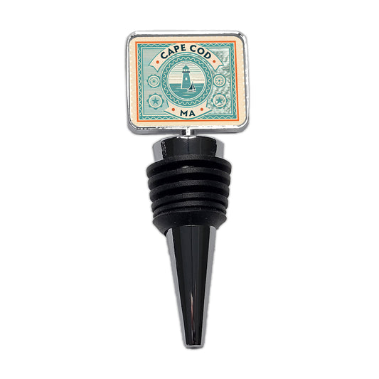 Cape Cod MA Massachusetts Travel Vacation Stamp Wine Bottle Stopper