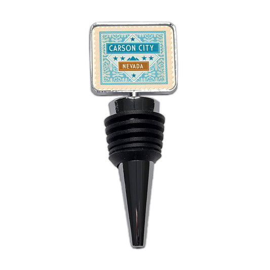 Carson City NV Nevada Travel Vacation Stamp Wine Bottle Stopper