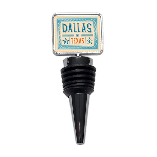 Dallas TX Texas Travel Vacation Stamp Wine Bottle Stopper