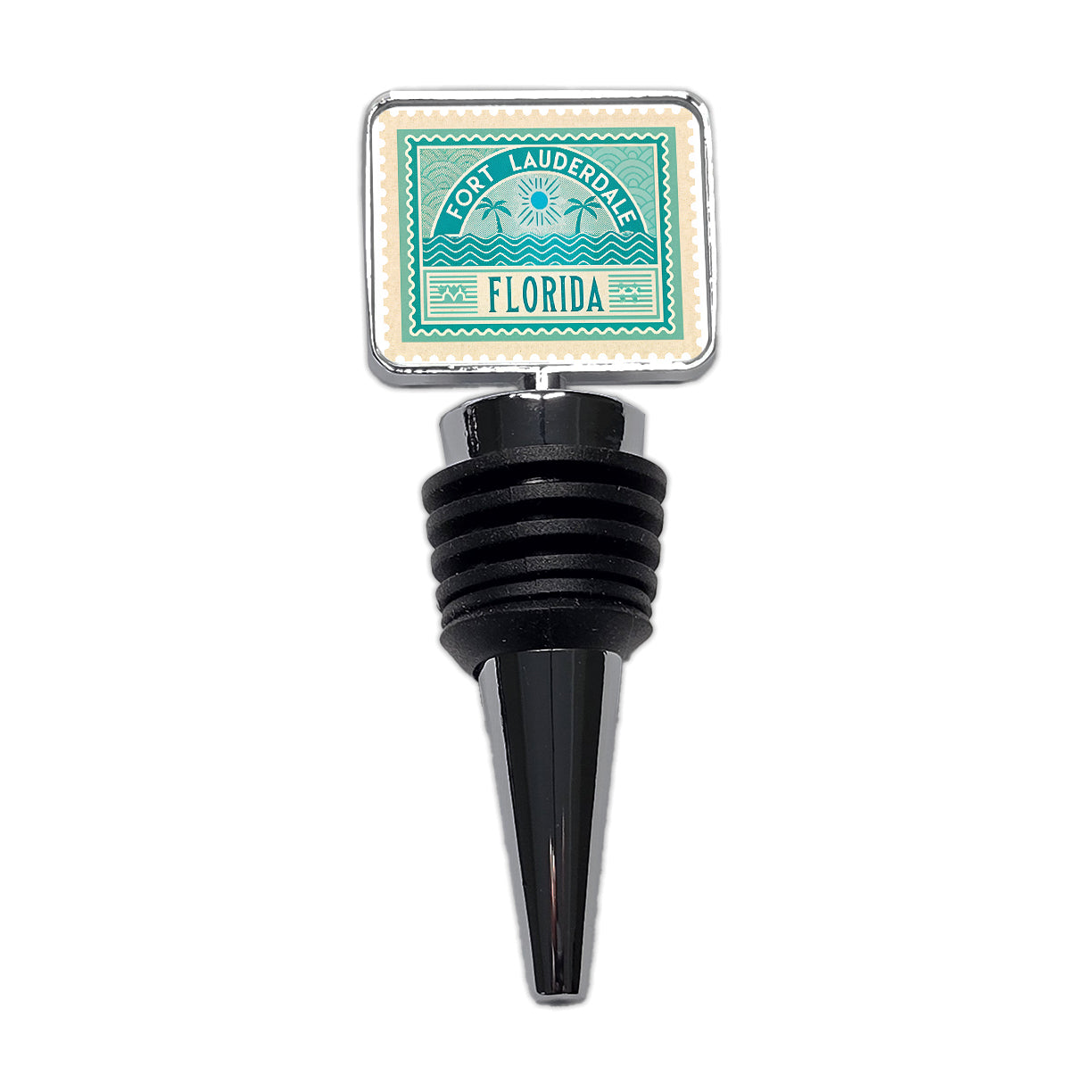 Fort Lauderdale FL Florida Travel Vacation Stamp Wine Bottle Stopper