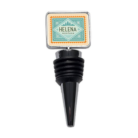 Helena MT Montana Travel Vacation Stamp Wine Bottle Stopper