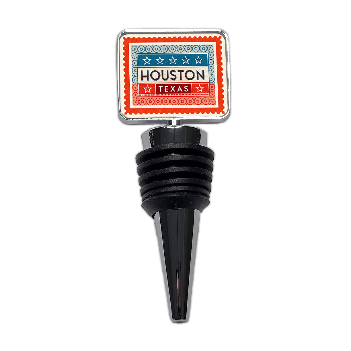 Houston TX Texas Travel Vacation Stamp Wine Bottle Stopper
