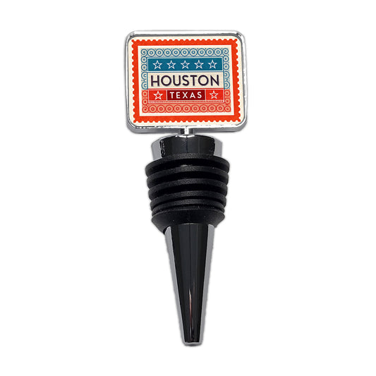 Houston TX Texas Travel Vacation Stamp Wine Bottle Stopper