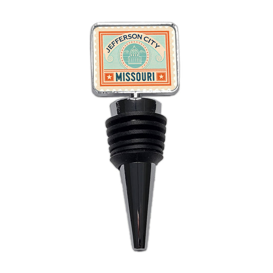 Jefferson City MO Missouri Travel Vacation Stamp Wine Bottle Stopper