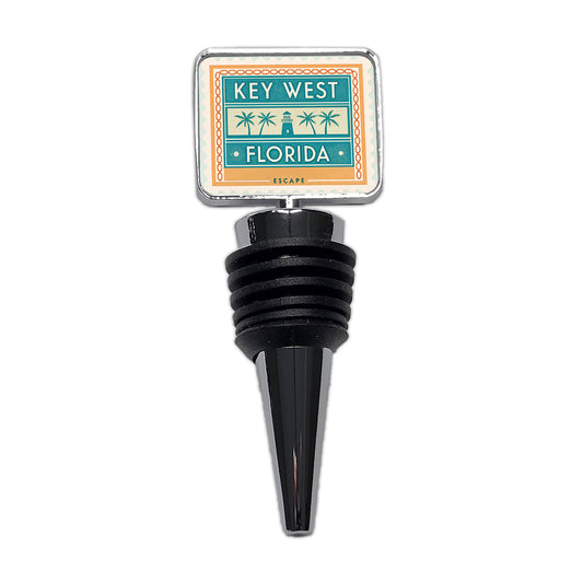 Key West FL Florida Travel Vacation Stamp Wine Bottle Stopper