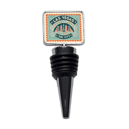 Las Vegas Nevada NV Sin City Travel Vacation Stamp Wine Bottle Stopper