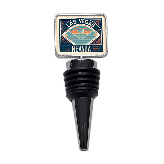 Las Vegas NV Nevada Travel Vacation Stamp Wine Bottle Stopper